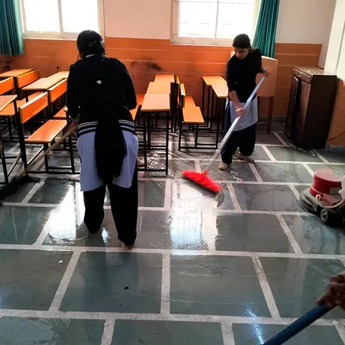 school farce cleaning